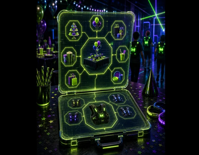 Open digital playbook with neon notes and stylus hovering over a tactics diagram.